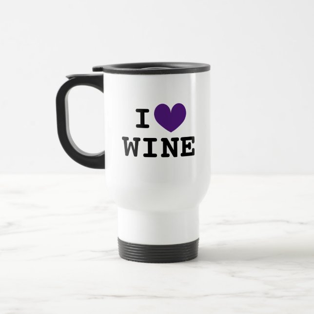 Caneca de viagem de vinho personalizada com ícone  (Esquerda)