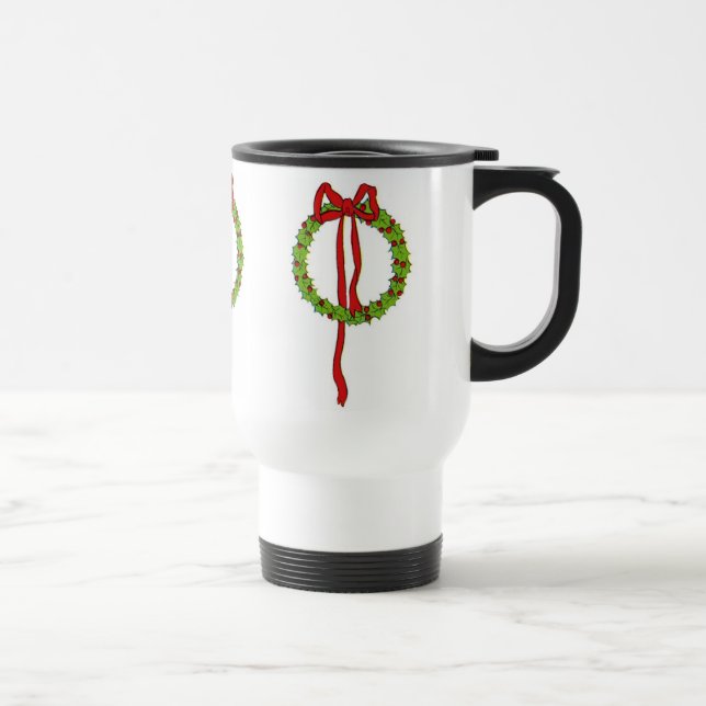 Caneca de viagem de Wreouts de Natal (Direita)