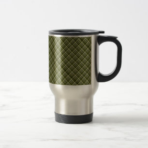 Caneca de viagem de Xadrez Verde