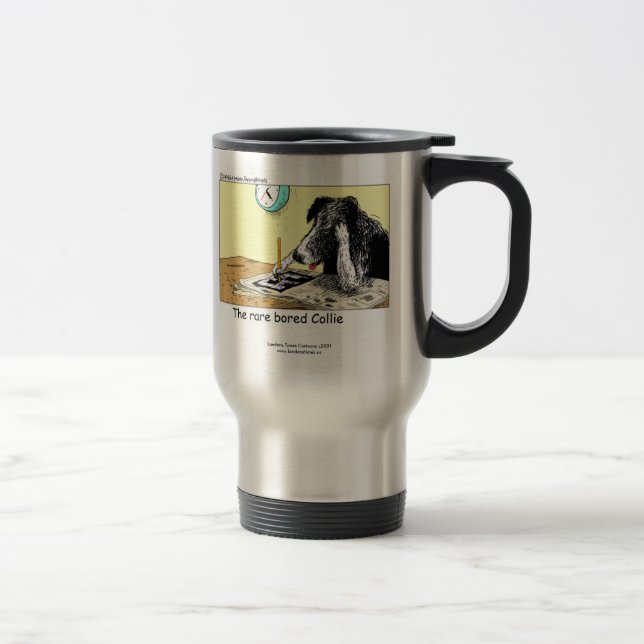 Caneca de Viagem Divertida de Border Collie (Direita)