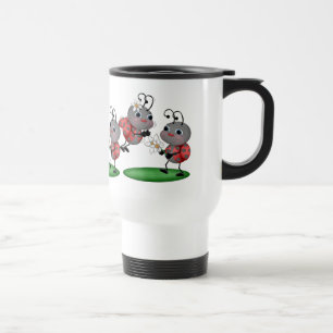 Caneca de viagem do animal do joaninha dos
