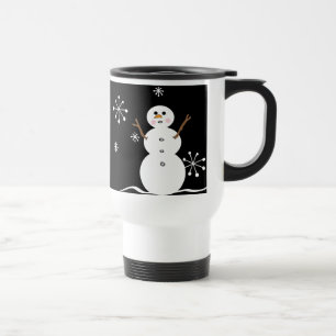 Caneca de viagem do boneco de neve
