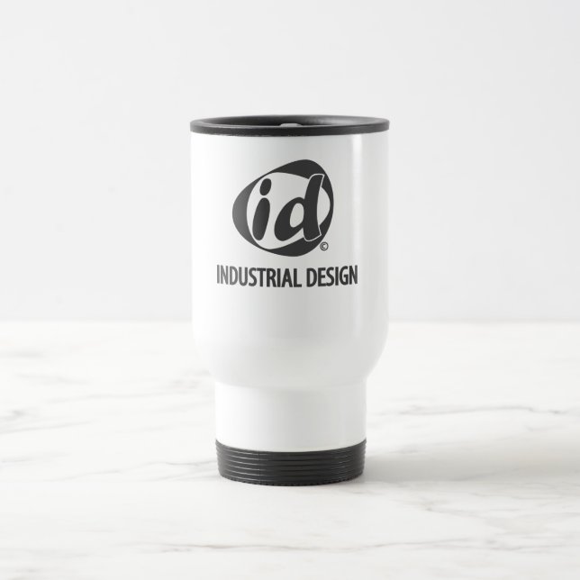 Caneca de viagem do branco do design industrial (Centro)