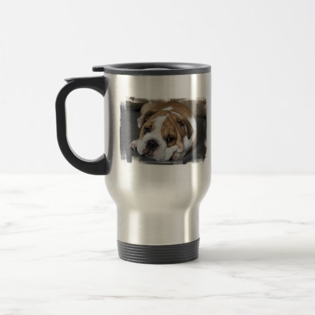 Caneca de viagem do buldogue do sono (Esquerda)