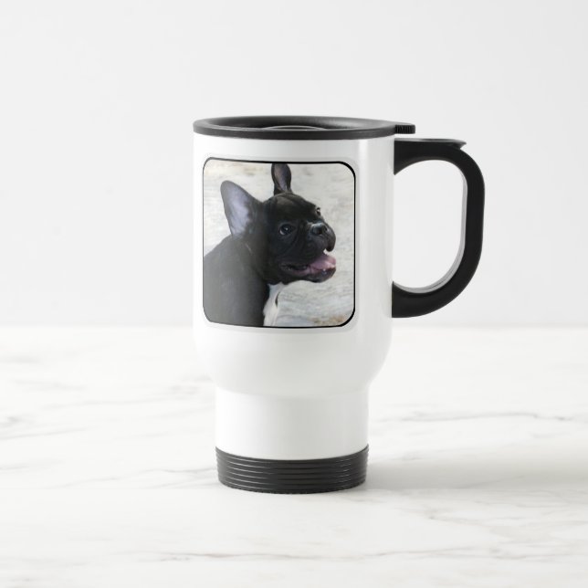 Caneca de viagem do buldogue francês (Direita)