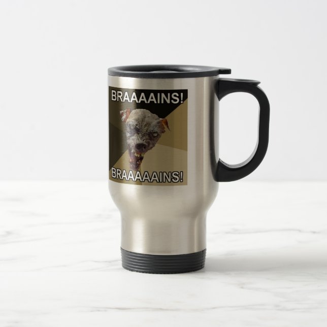 Caneca de viagem do cão do zombi (Direita)