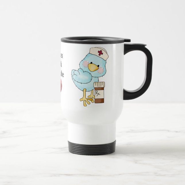 Caneca de viagem do coração das enfermeiras (Direita)