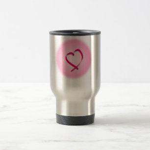 Caneca de viagem do coração do cancer
