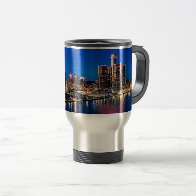 Caneca de viagem do crepúsculo de Detroit (Frente Esquerda)