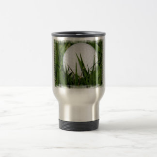 Caneca de viagem do design da bola de golfe