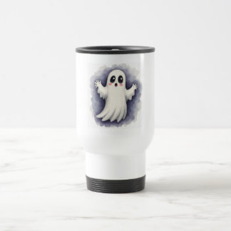 Caneca de Viagem do Dia das Bruxas com Fantasma As