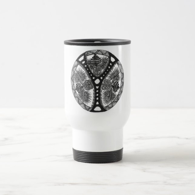 Caneca de viagem do Doodle de Y (Centro)