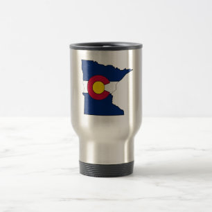 Caneca de viagem do esboço do Colorado flag Minnes