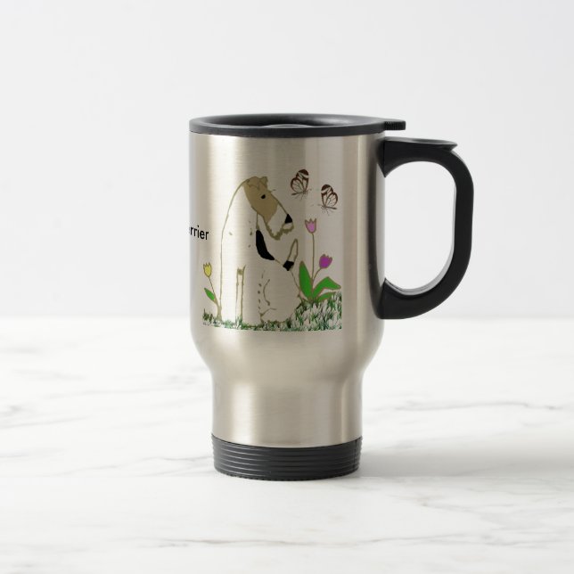 Caneca de viagem do Fox Terrier do fio (Direita)