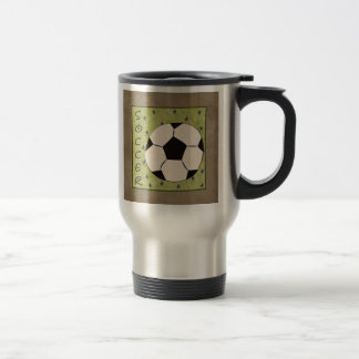 Caneca de viagem do futebol