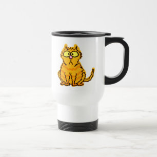 Caneca de viagem do gato de gato malhado