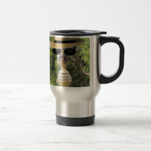 Caneca de viagem do girafa do verão