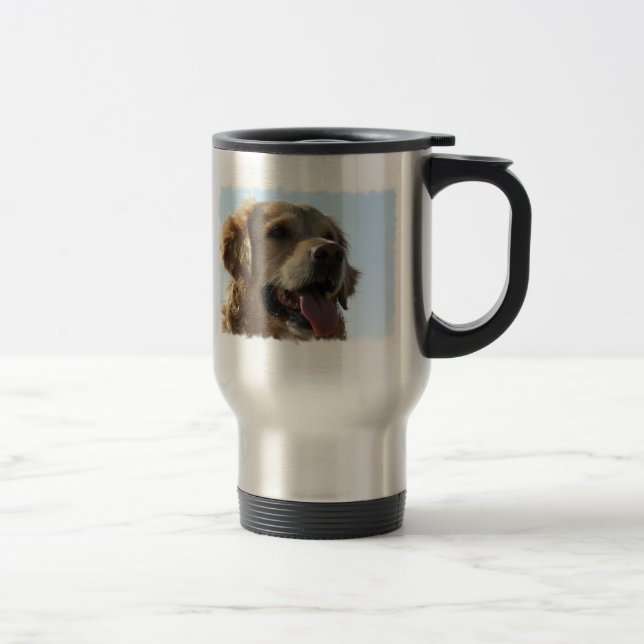 Caneca de viagem do golden retriever (Direita)