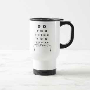 Caneca de viagem do Gráfico de Teste de Olhos