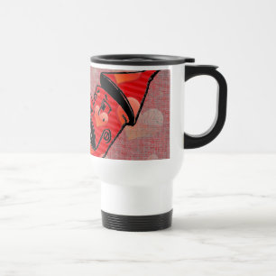 Caneca de viagem do homem da lata