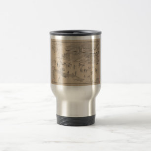 Caneca de viagem do impressão da drograria