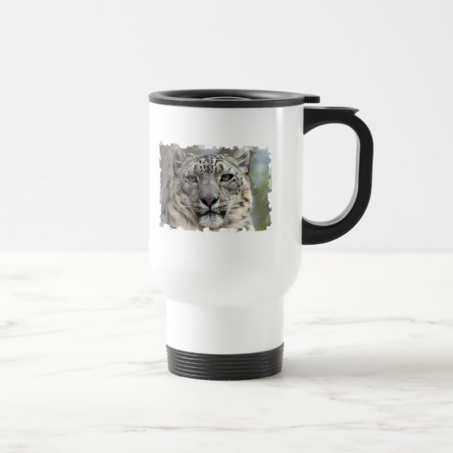 Caneca de viagem do leopardo de neve (Direita)