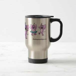 Caneca de viagem do logotipo dos elefantes