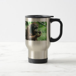 Caneca de viagem do macaco do orangotango