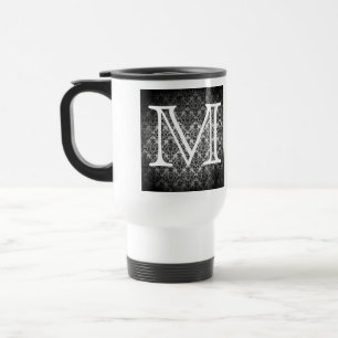 caneca de viagem do monograma