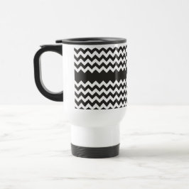 Caneca de viagem do Monograma Zigzag: Chevrons Pre