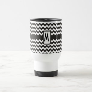 Caneca de viagem do Monograma Zigzag: Chevrons Pre
