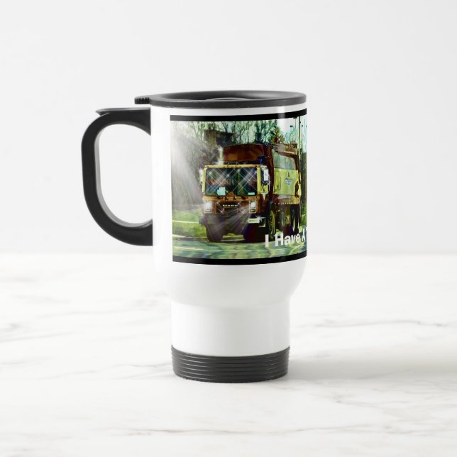 Caneca de viagem do motorista de caminhão de lixo (Esquerda)