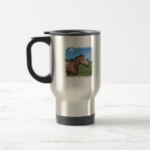 Caneca de viagem do mustang do Buckskin