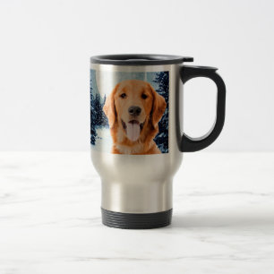 Caneca de viagem do ouro Retriever