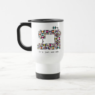 Caneca de viagem do padrão de inclinação da má