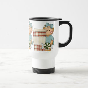 Caneca de viagem do pão-de-espécie do feriado do