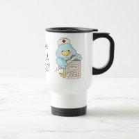 Caneca de viagem do pássaro dos cuidados do amor