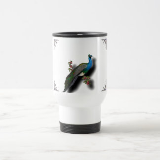 caneca de viagem do pavão
