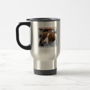 Caneca de viagem do Spaniel de Brittany