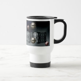 Caneca de viagem do tema do espaço