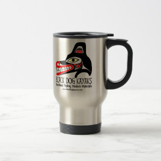 Caneca de viagem do Totem do cão preto