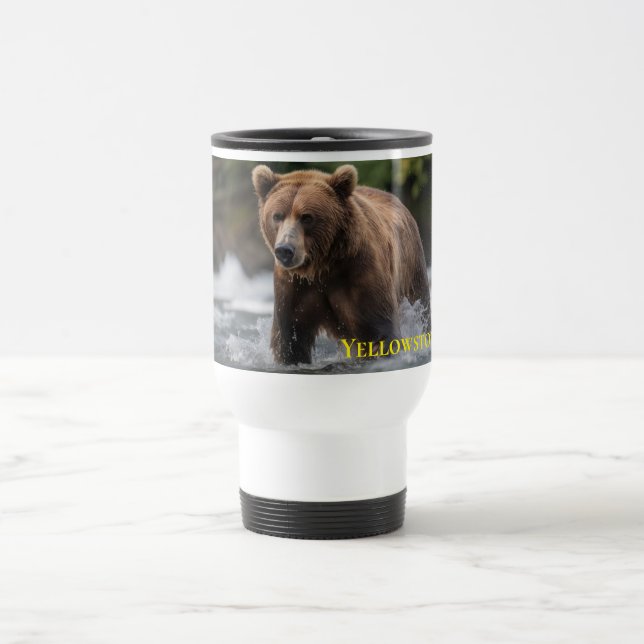 Caneca de viagem do Urso Yellowstone (Centro)