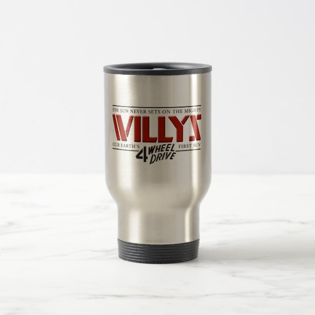 Caneca de viagem do vermelho de Willys 4WD (Centro)