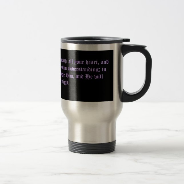 Caneca de viagem do verso da bíblia (Direita)