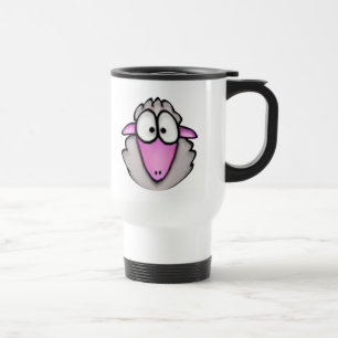 Caneca de viagem dos carneiros dos desenhos