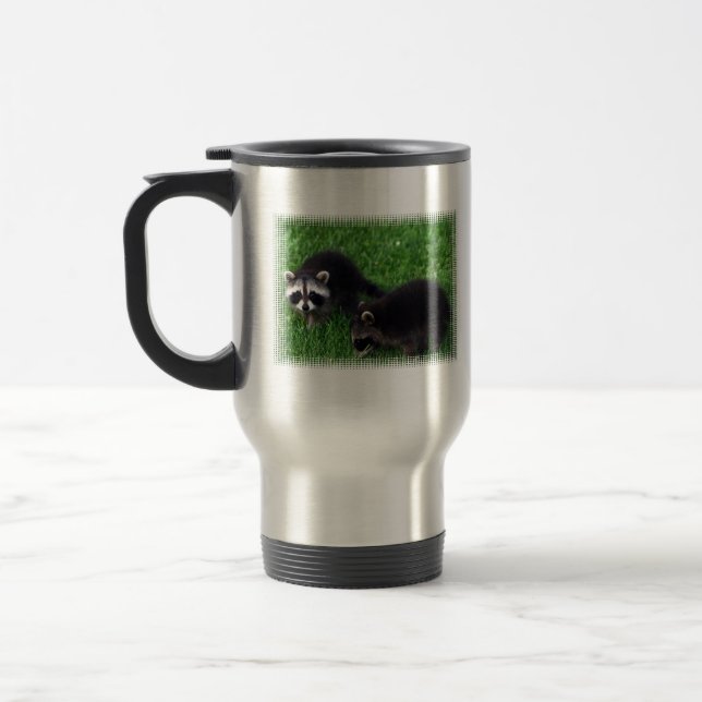 Caneca de viagem dos guaxinins do bebê (Esquerda)
