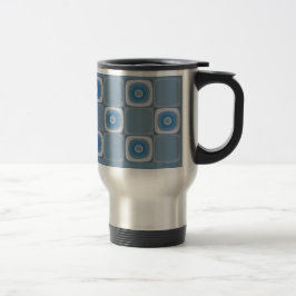 Caneca de viagem dos Quadrados Retroativos do Lime