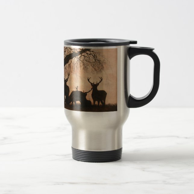 Caneca de viagem dos veados do veado vermelho (Direita)