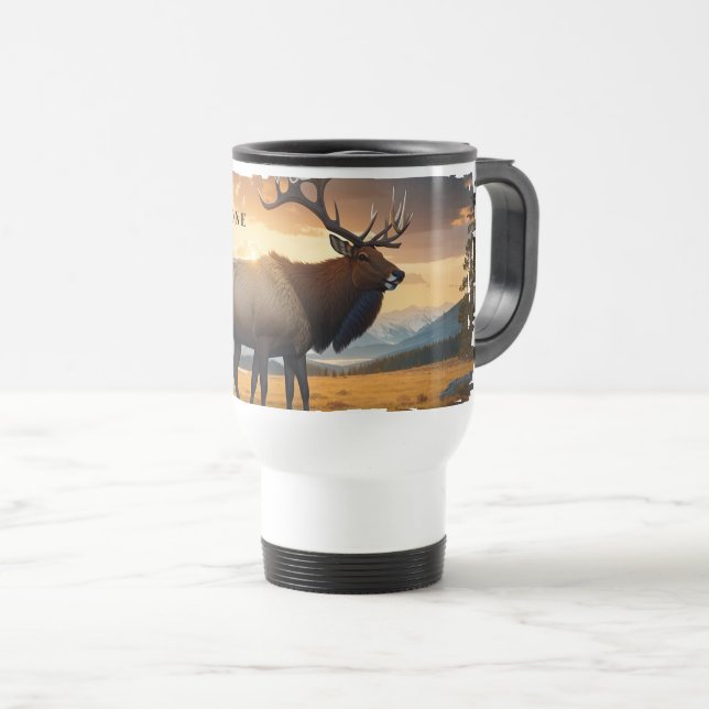Caneca de viagem Ellowstone Elk (Frente Esquerda)