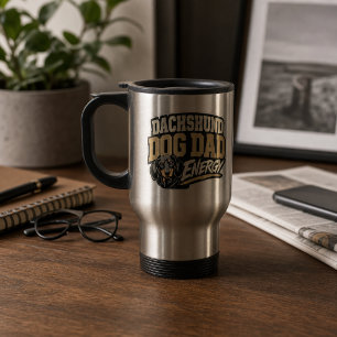 Caneca de Viagem Energia de Papai Cachorro Dachshu